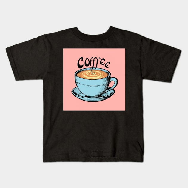 Coffee lovers best gift Kids T-Shirt by Spaceboyishere